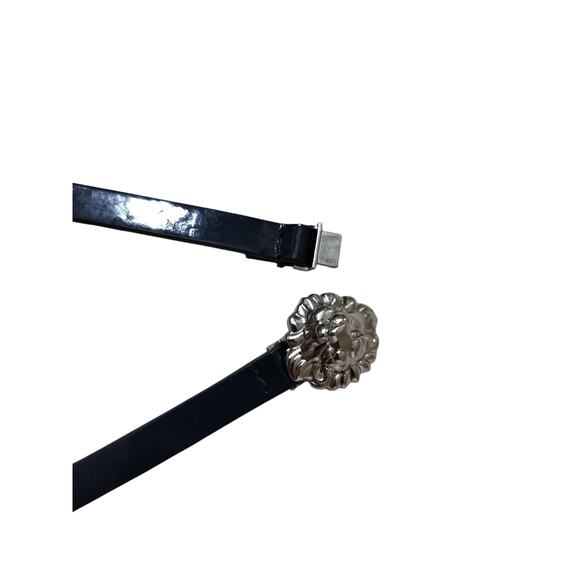 Anne Klein women blue red casual sleeveles stretch belted faux wrap dress size S - Picture 10 of 12